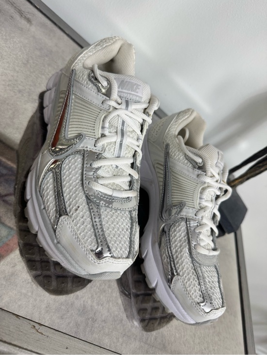 Nike Shoes - Nike White and Silver Athletic Sneakers V5